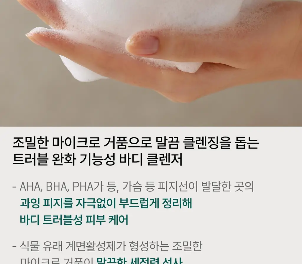 [등드름 트러블 바디워시] 썸바이미 아하 바하 파하 아크네 바디 클렌저 400g 상세페이지 10